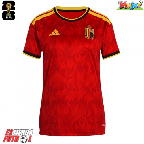 Bélgica Primera Equipación Mujer Mundial 2026 Manga Corta